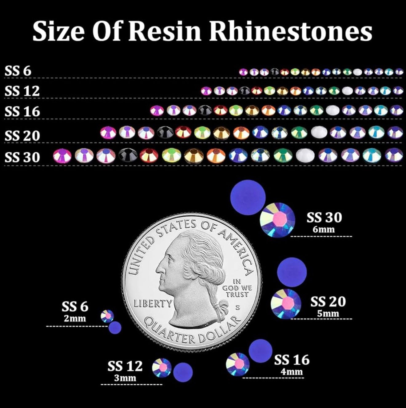 RHINESTONES 10,000 PCS